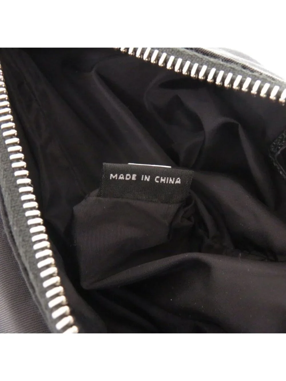 Prada Triangle Logo Nylon Black Clutch